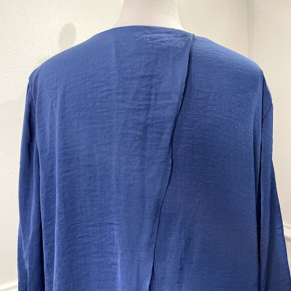 TCC - Chicos 2 L Tunic Top Split Back Flowy Lagenlook Boho Classic Spring Summer - Picture 12 of 14